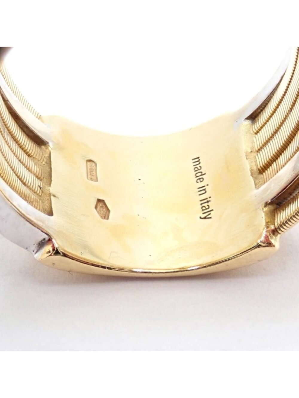 Authentic! Marco Bicego 18k Yellow White Gold Diamond 7 Row Goa Ring sz 6.5 - Picture 10 of 14